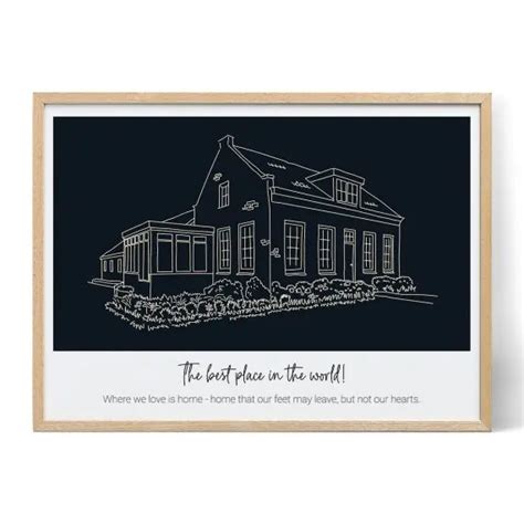 House Line Art - Positive Prints