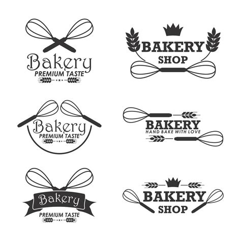 Bakery logo template set with whisks 702837 Vector Art at Vecteezy