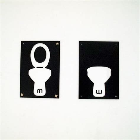 20 Most Creative Bathroom Sign Designs | DeMilked