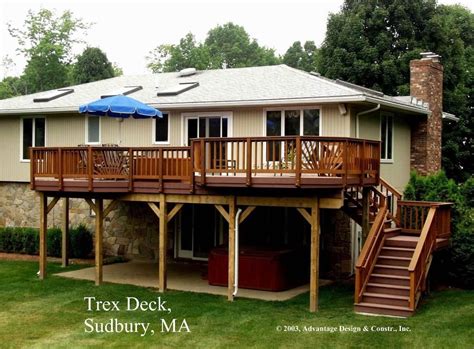 patio+and+deck+ideas | High Madeira Trex deck over patio, Sudbury, MA ...