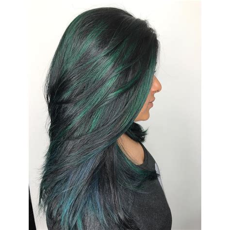 Subtle Teal Hair Highlights