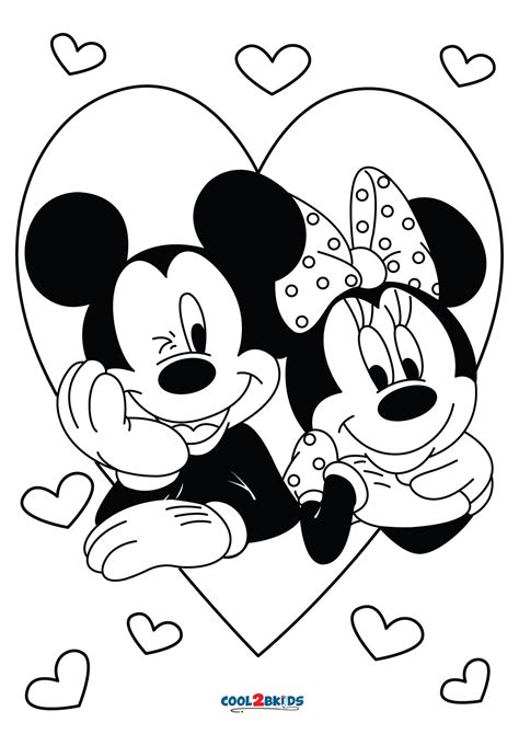 Disney Valentines Day Coloring Pages Love Of Mickey M - vrogue.co