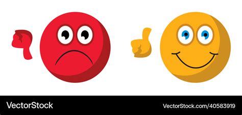 A set of emoticons like and dislike Royalty Free Vector