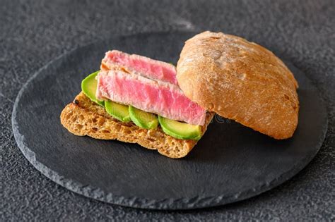 Sandwich with Tuna and Avocado Stock Photo - Image of bread, delicious: 170295852