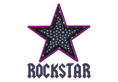 Free Rockstar Design Includes Both Applique and Fill Stitch – Daily Embroidery