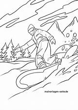 Snowboard Snowboarding Coloring Pages Drawing Snow Winter Coloriage  sketch template