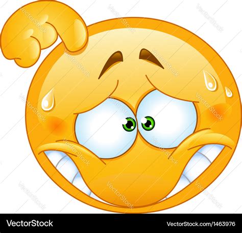 Embarrassed emoticon Royalty Free Vector Image