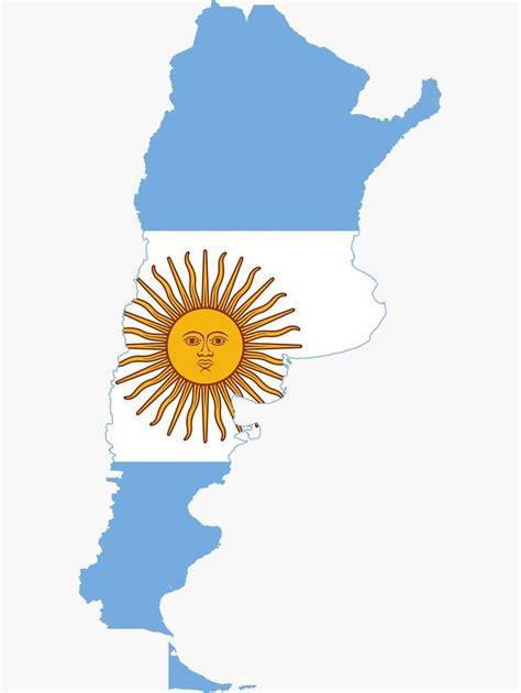 "Flag Map of Argentina " Sticker for Sale by abbeyz71 | Argentina map ...