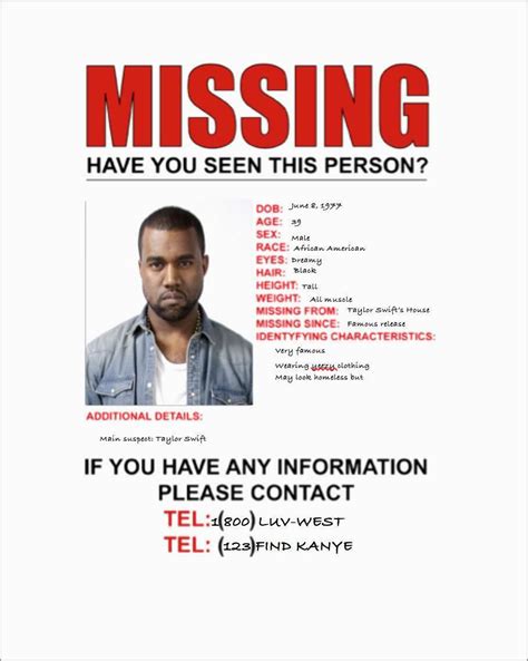 Printable Missing Person Poster