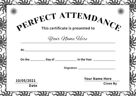 Certificate Of Attendance With A Design Pattern Word Template And Google Docs For Free Download