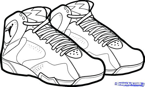 Nike Af1 Shoes Colouring Pages Sketch Coloring Page