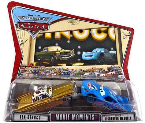 Disney Cars The World of Cars Movie Moments Tex Dinoco Dinoco McQueen 155 Diecast Car 2-Pack ...