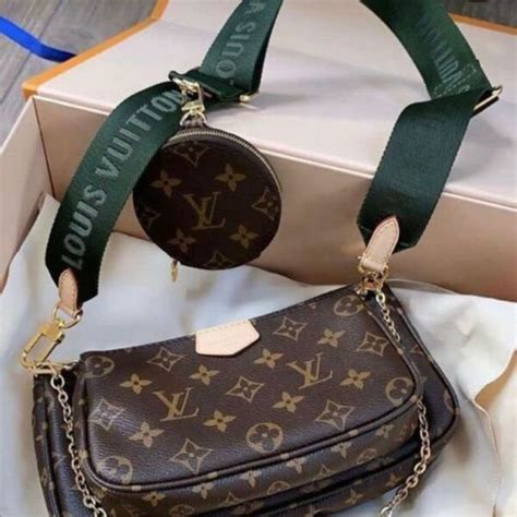 Buy Louis Vuitton Mono Green Belt Multi Pochette Bag (With Box) - Online