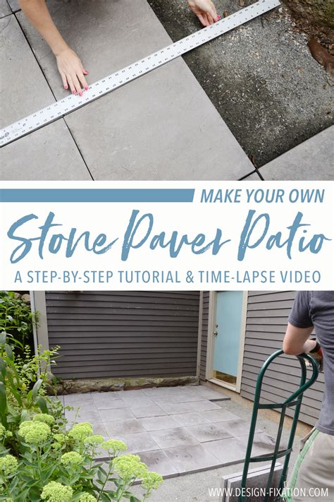 How To Build A Patio: A DIY Stone Paver Patio Tutorial | Design Fixation