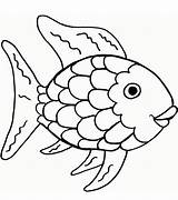Rainbow Fish Coloring Page  Free Printable sketch template