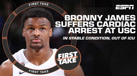 Bronny James suffers cardiac arrest at USC workout | First Take