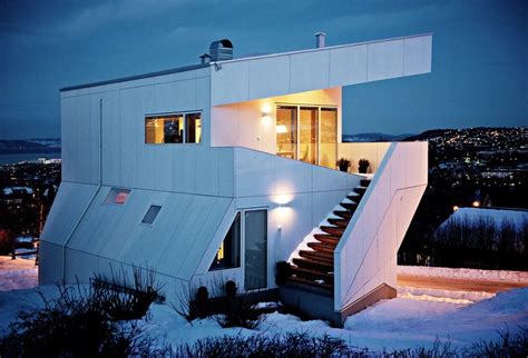 Geometric Norwegian House With Creative Interior Fixtures