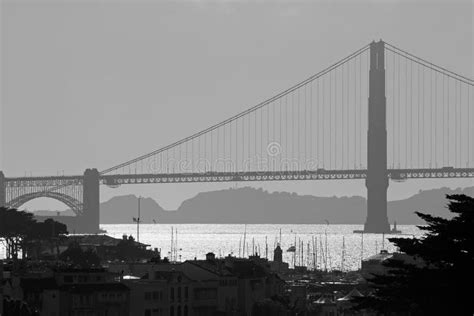 Golden Gate Bridge stock image. Image of photograph, black - 59832951