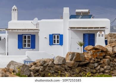 Greece Mykonos Typical Architecture Stock Photo 1097253185 | Shutterstock