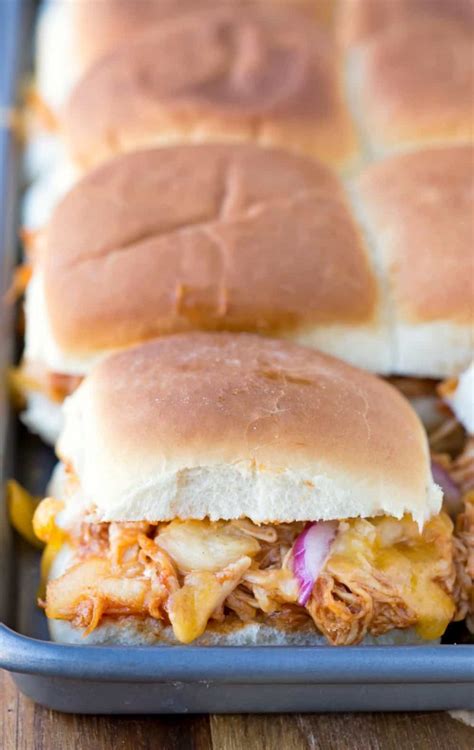 Baked Hawaiian Barbecue Chicken Sandwiches - I Heart Eating