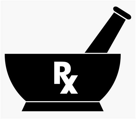 Clip Art Pharmacy Logo Rx - Mortar And Pestle Pharmacy Symbol, HD Png ...