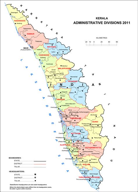 High Resolution Map of Kerala [HD] - BragitOff.com