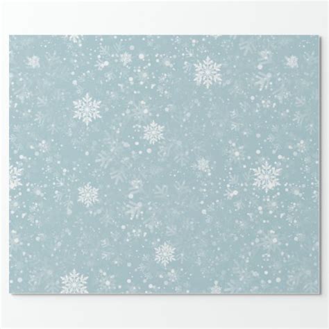 blue christmas snowflakes wrapping paper | Zazzle