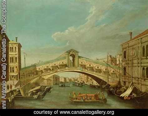 (Giovanni Antonio Canal) Canaletto The Rialto Bridge Venice Painting Reproduction ...