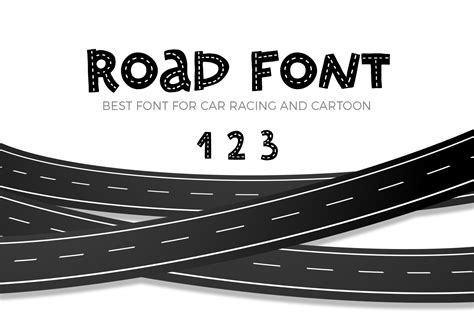 Road Font by OWPictures · Creative Fabrica