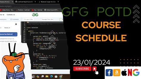 Course Schedule | gfg potd today | POTD | GFG Problem of the Day | C++ | - YouTube