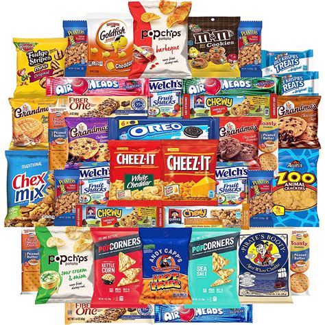 Cookies Chips & Candy Snacks Assortment Bulk Sampler by Variety Fun 40 ...