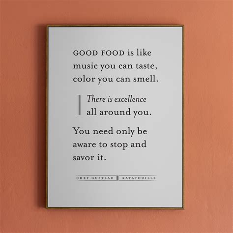 Good Food Quote // Ratatouille // Chef Gusteau Quote // Cooking Quote // Kitchen Art // Digital ...