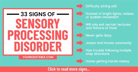 33 Signs of Sensory Processing Disorder - Your Kid's Table