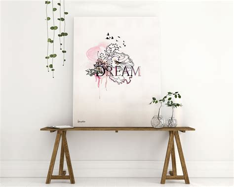 Wall Art Bedroom Dream Print Typography Print Bedroom Art | Etsy