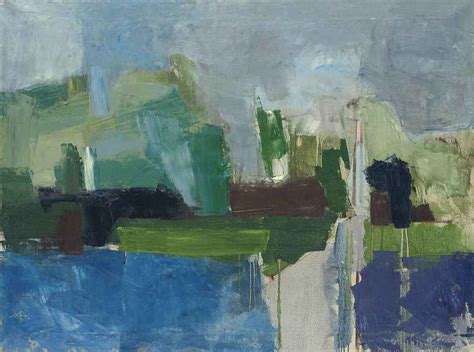 blastedheath: Peter Kinley (British, 1926-1988), Green and Blue Landscape (The Serpentine). Oil ...