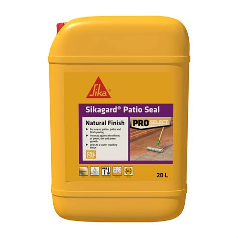 Sika Natural One coat patio sealer, 20L | Departments | DIY at B&Q