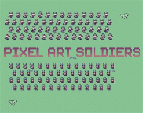 Pixel Art Soldier Sprites by creativebits