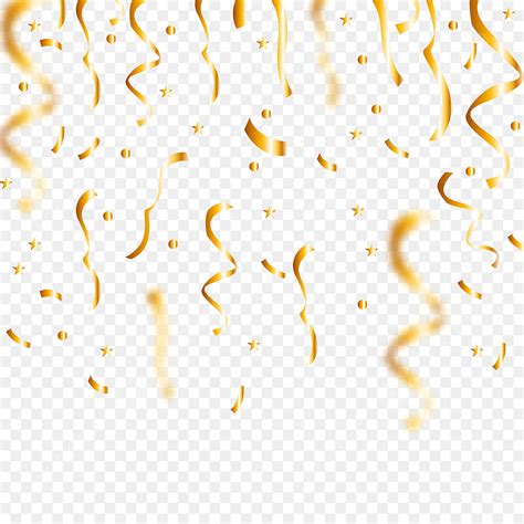 Gold Confetti Falling Vector Design Images, Gold Confetti Falling From ...