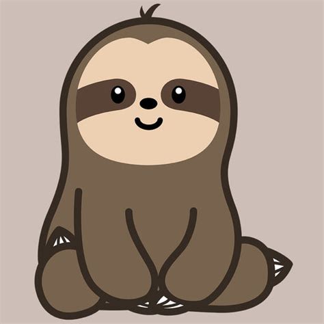 Cute Sloth | Cute baby sloths, Cute cartoon drawings, Cute animal drawings