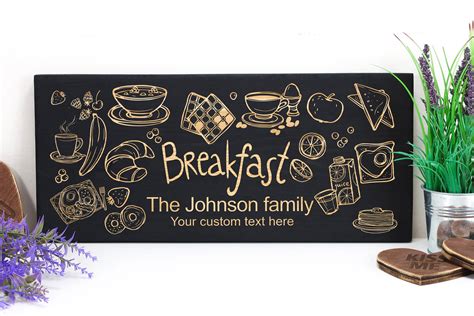 Breakfast Wood Sign Restaurant Sign Personalized Wood Sign | Etsy