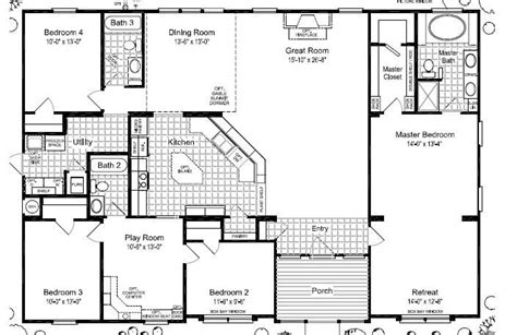 Triple Wide Mobile Home Floor Plans | Las-Brisas-Floorplan | Floorplans....I just love ...