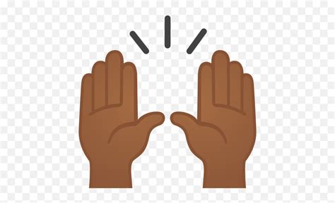 Medium - Black Hand Emoji Praise,Raise Hands Emoji - free transparent emoji - emojipng.com