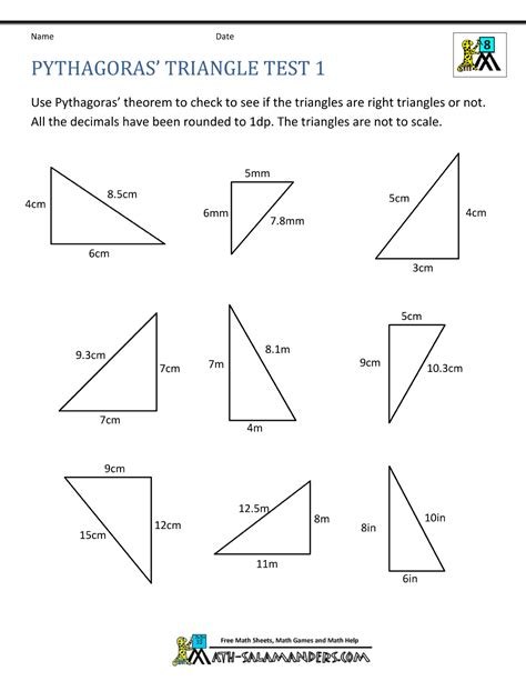 Pythagoras Theorem Questions