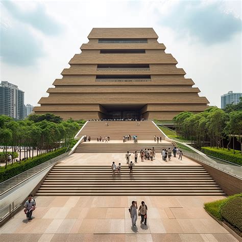 midjourney reinvents ancient ziggurat as modern cultural landmark