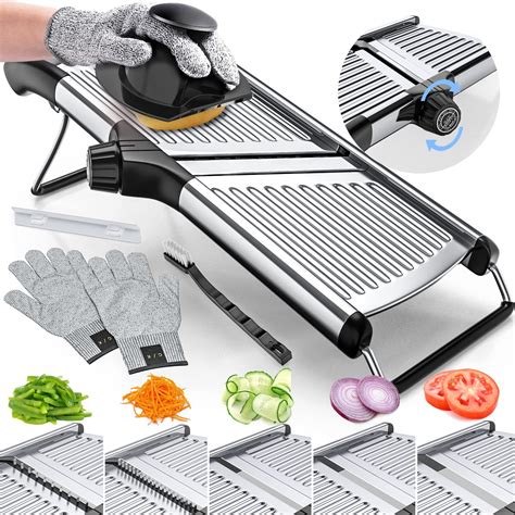 Gramercy Adjustable Mandoline Slicer for Kitchen, Vegetable Chopper, Food Chopper, Vegetable ...