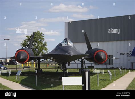 SR-71 Blackbird jet spy plane at the Virginia museum of aviation in Richmond, Virginia Stock ...