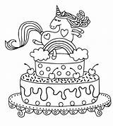 Unicorn Cake Coloring Pages Printable At Tarandresblog Blog sketch template
