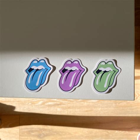 Rolling Stones Logo Tongue Sticker Set of 3 | Etsy