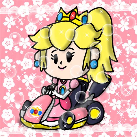 Princess peach mario kart by ThePinkCatSwag on Newgrounds