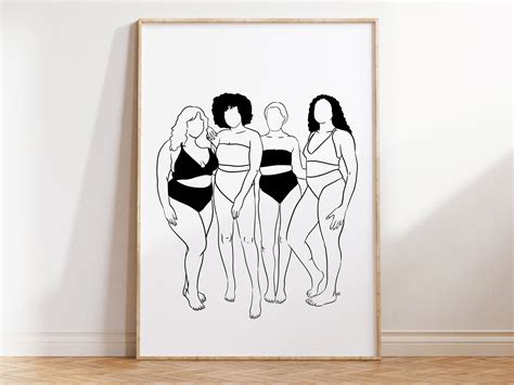 Body Positive Art Print, Digital Download, Minimalist Printable ...